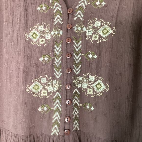 Free People Tunic Dress Embroidered M - Picture 4 of 7
